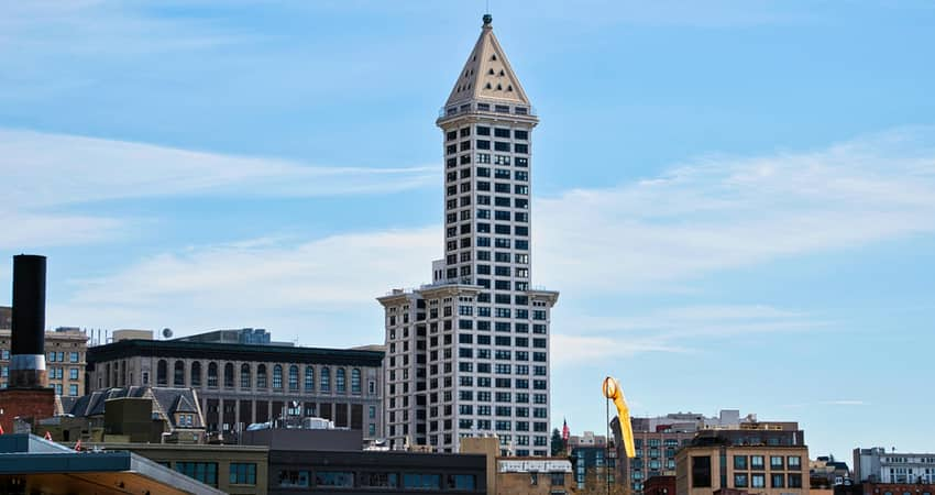 Seattle's Smith Tower in the distance